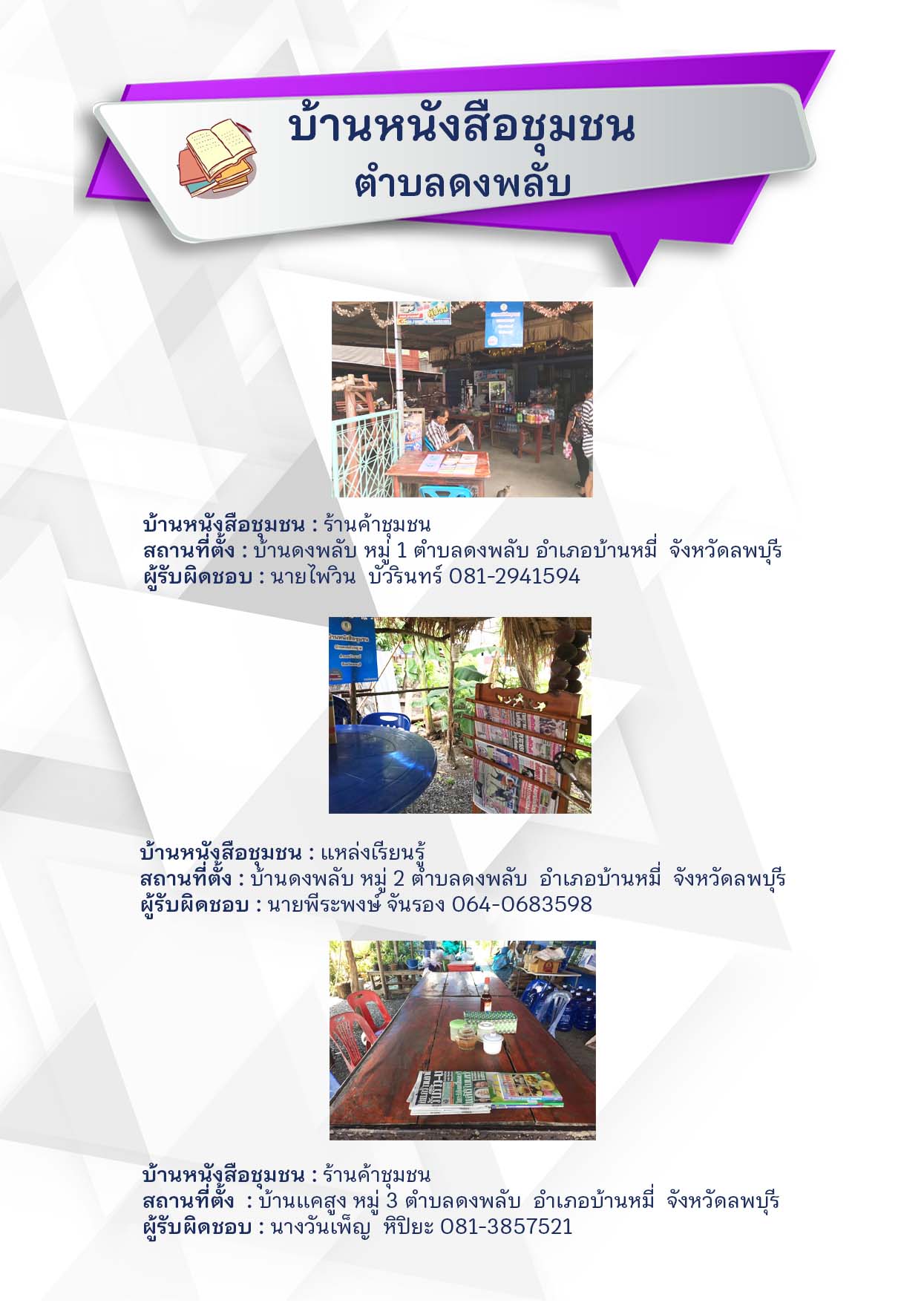 บ้านหนังสือชุมชนดงพลับ